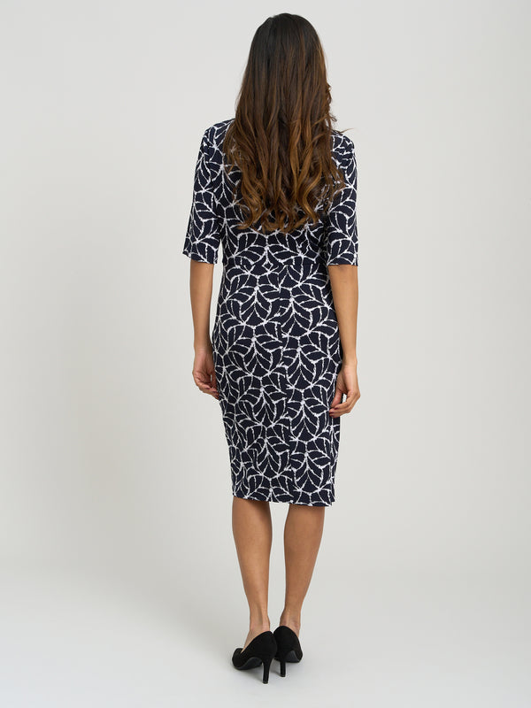 Queenie Abstract Print Jersey Dress