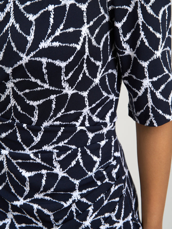 Queenie Abstract Print Jersey Dress