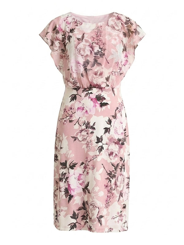 Raegan Chiffon Overlay Print Dress