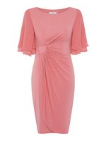 Raphaela Faux Wrap Dress With Double Layer Sleeve