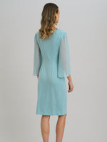 Ryder Faux Wrap Dress With Tulip Sleeve