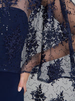 Desire Jersey Maxi Dress With Lace Cape