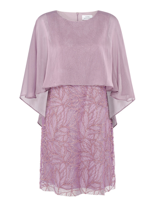 Mili Embroidered Crape Overlay Dress