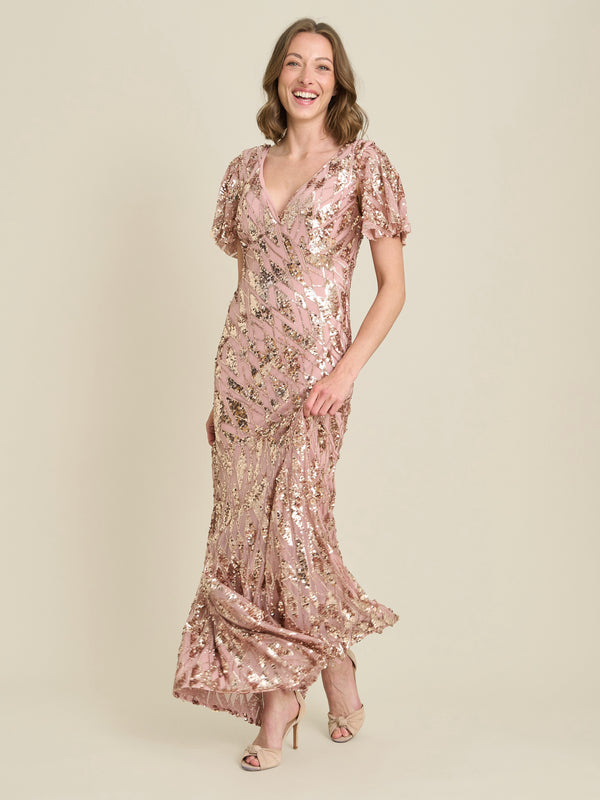 Milena Sequin Embellished Maxi Dress