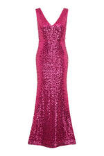 Miller Sequin V Neck Maxi Dress