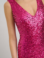 Miller Sequin V Neck Maxi Dress