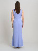 Clio Draped Ruffle Detail Maxi Dress