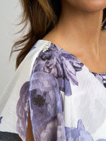 Rena Midi Printed Tiered Chiffon Dress