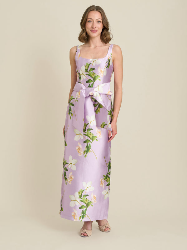 Shawna Floral Tie Waist Maxi Dress