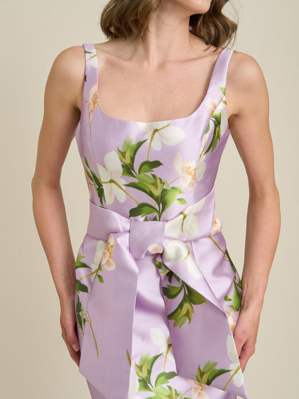 Shawna Floral Tie Waist Maxi Dress