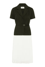 Shelley Belted Pleated Midi Dress