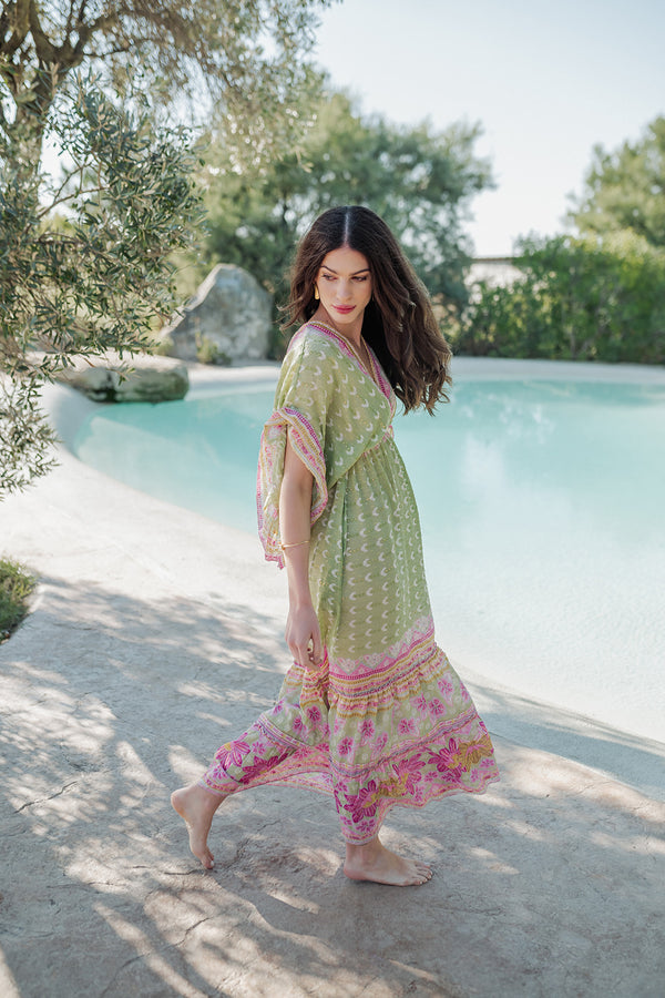 Piti Cuiti Curacao Green Long Dress