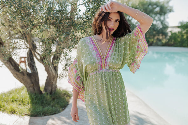 Piti Cuiti Curacao Green Long Dress