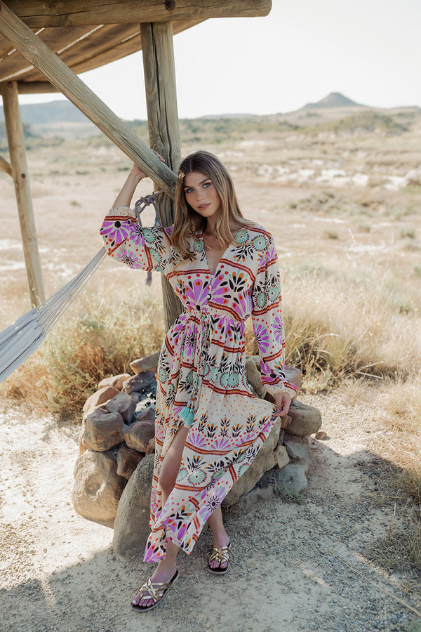 Piti Cuiti Grasse Aqua Long Dress