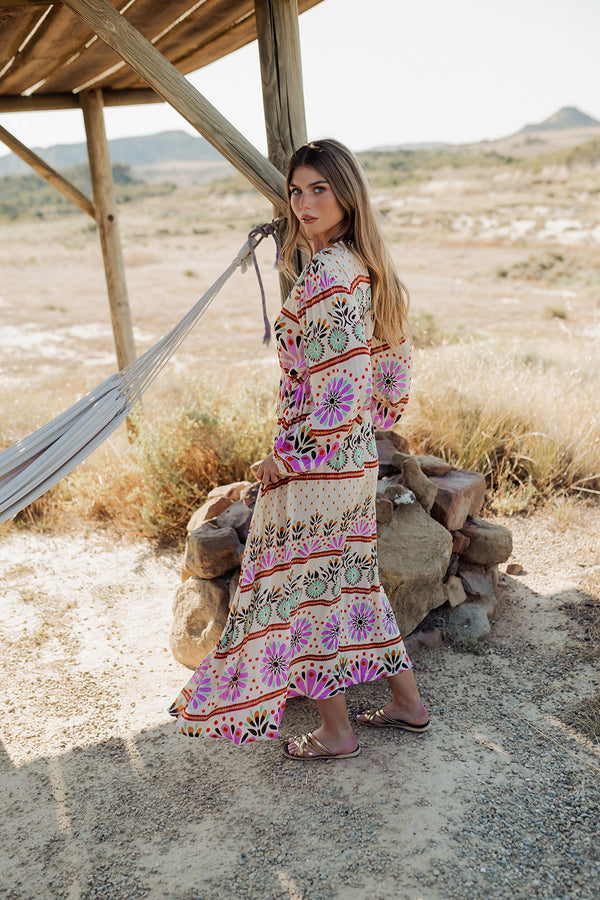 Piti Cuiti Grasse Aqua Long Dress