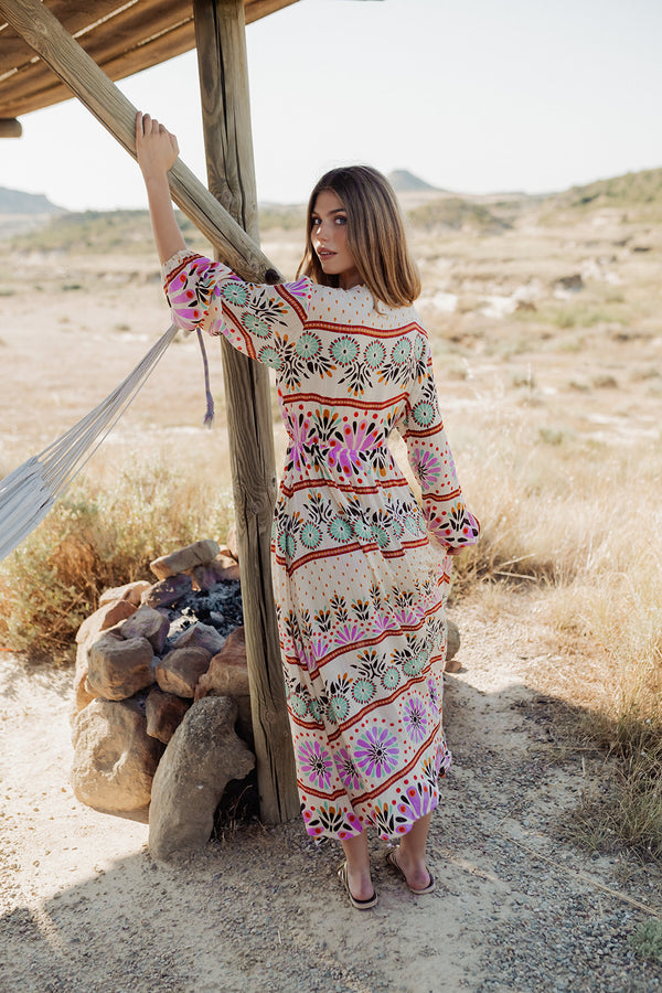 Piti Cuiti Grasse Aqua Long Dress