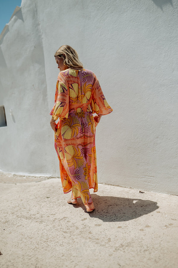 Piti Cuiti Marrakech Orange Long Dress