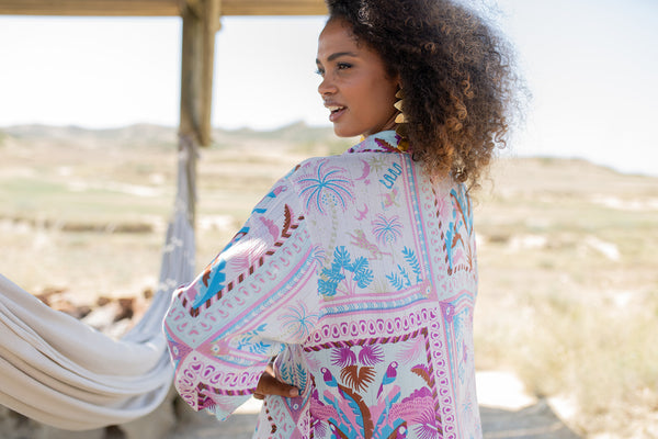 Piti Cuiti Ipanema Blue Long Blouse