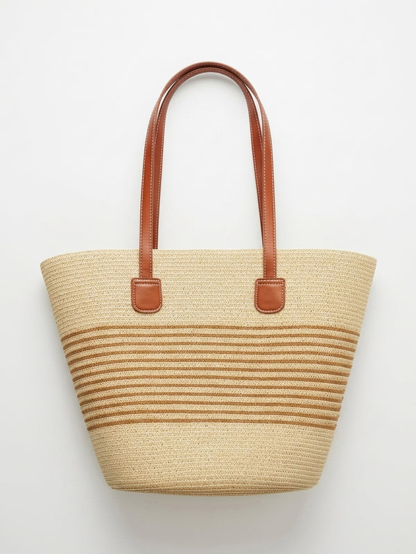 Woven Straw Tote Bag