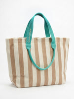 Striped Canvas Tote Bag