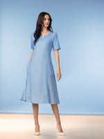 Alison Sheri Linen Pocket Dress