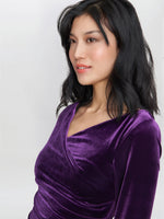 Sophie Velvet Maxi Dress With 3/4 Sleeve