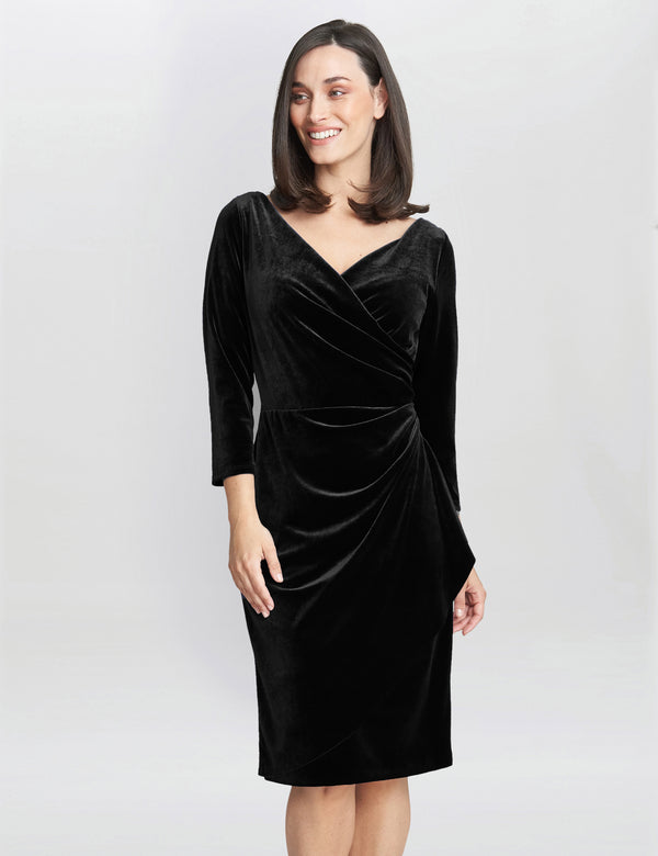 Zoe Velvet Wrap Dress