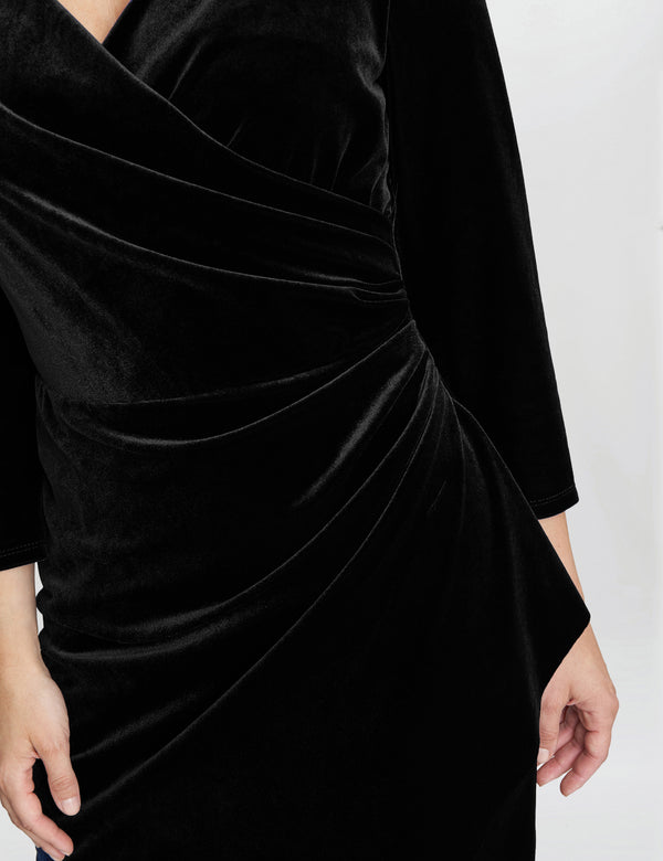 Zoe Velvet Wrap Dress