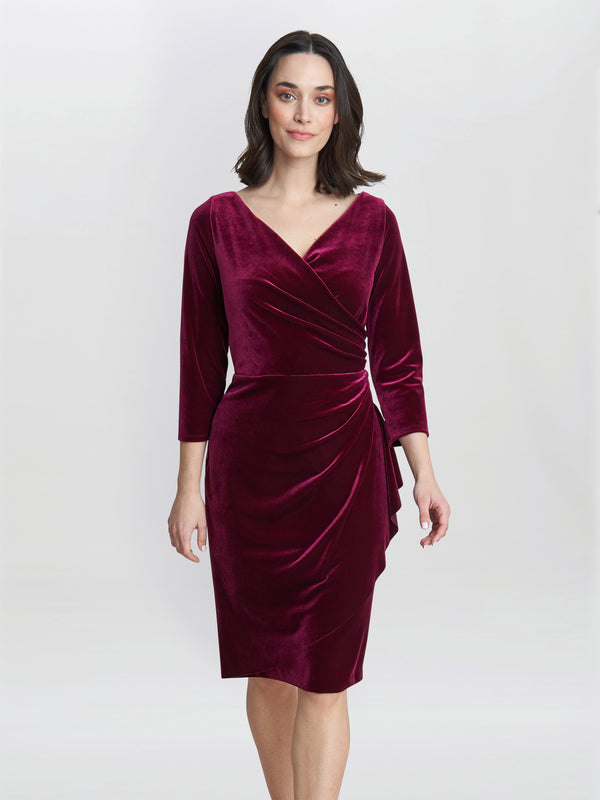 Zoe Velvet Wrap Dress