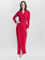 Hilary Jersey Wrap Maxi Dress
