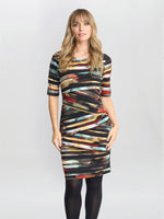 Rene Stripe Print Layered Dress