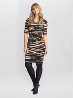 Rene Stripe Print Layered Dress