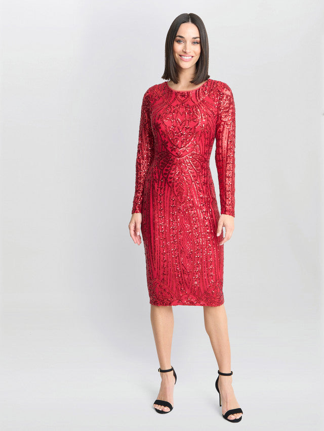 gina bacconi red dress Buy Gina Bacconi Red Ryder Jersey And Chiffon Wrap Dress from Next USA