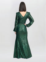 Alison Sequin V Neck Maxi Dress