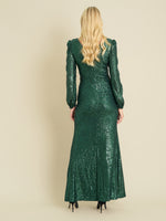 Alison Sequin V Neck Maxi Dress