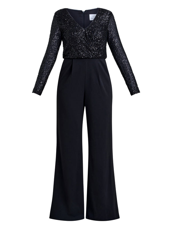 Allegra Sequin Crepe Jumpsuit