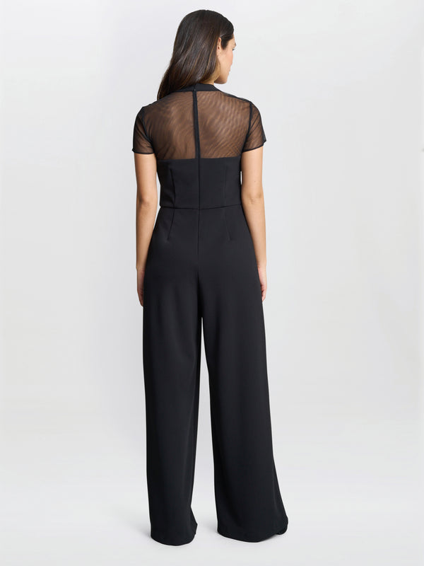 Charlene Black Structured Jumpsuit