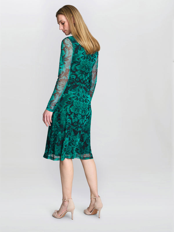 Carrie Long Sleeve Mesh Dress