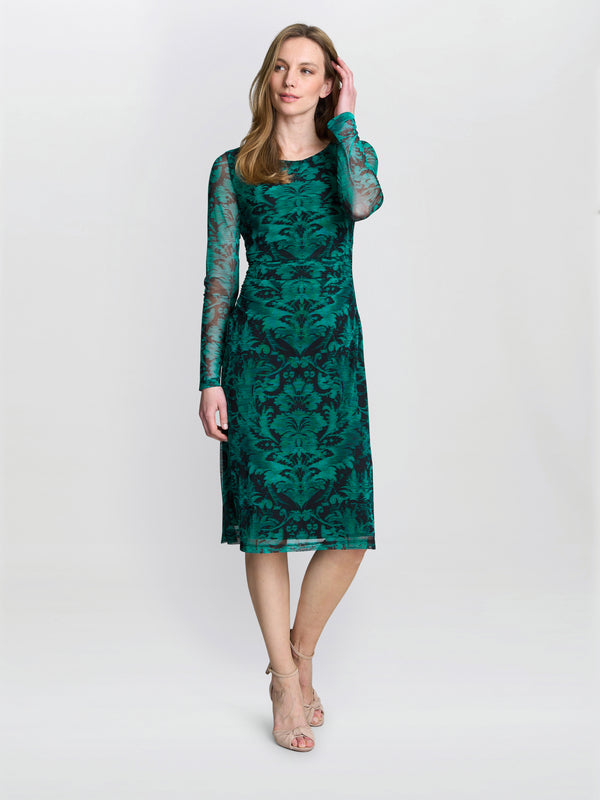 Carrie Long Sleeve Mesh Dress