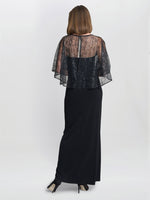 Anoushka Maxi Dress With Sheer Beaded Cape