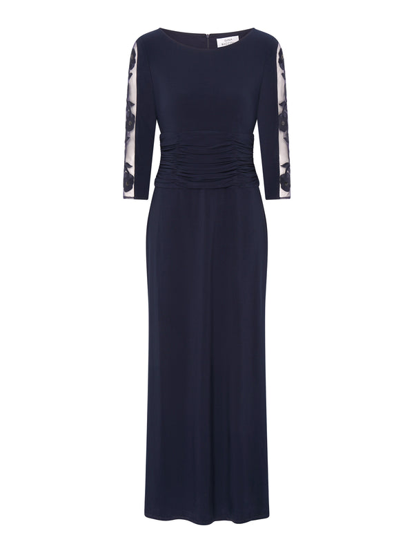 Clara Maxi Dress With Embroidered Sleeve