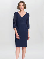 Britney Metallic Pleated Bodic Dress