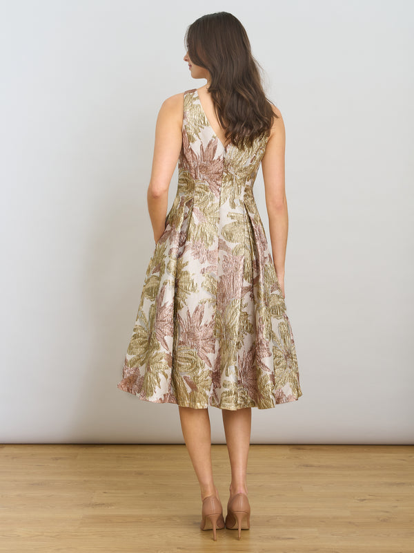 Alexandra Printed Jacuard Dress