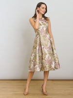 Alexandra Printed Jacuard Dress