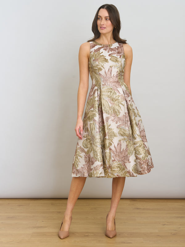 Alexandra Printed Jacuard Dress