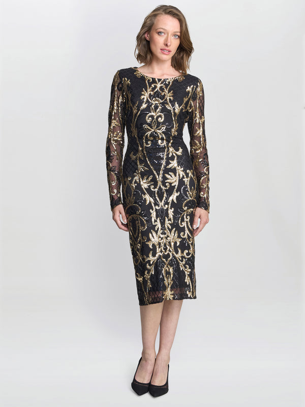 April Two Tone Sequin Dress