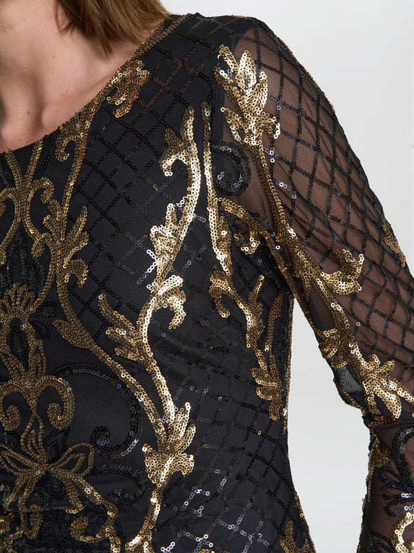 April Two Tone Sequin Dress