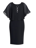 Glennis Black Chiffon Overlay Dress