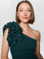 Kimberley One Shoulder Ruffle Dress