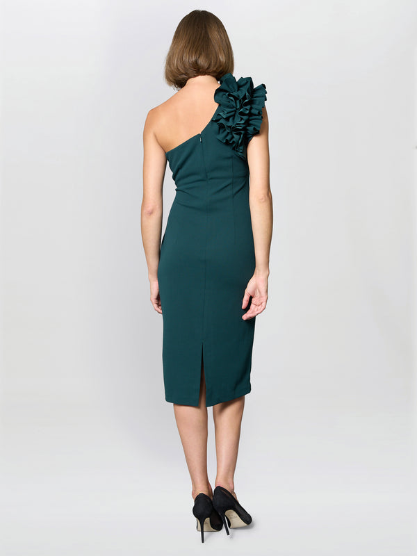 Kimberley One Shoulder Ruffle Dress